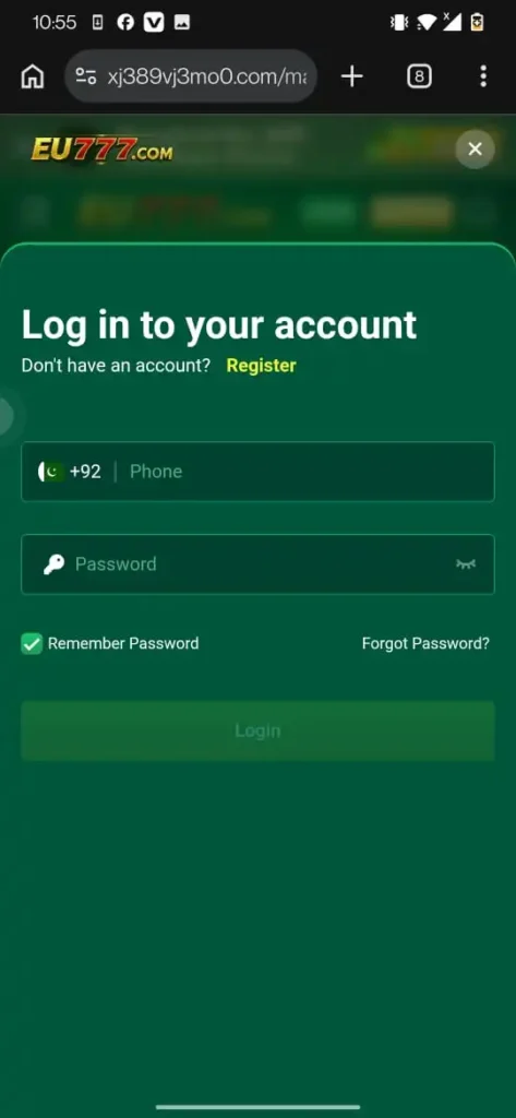 EU777 Login